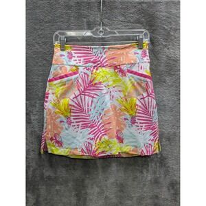 Athletic Skort Womens Small Bright Colorful Tropical Print Golf Tennis Preppy